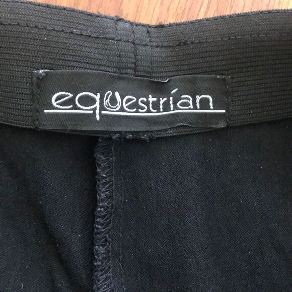 Equestrian black, snaffle bit detail, Horsebit pants, size small - Picture 3 of 4